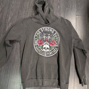 Barbells And Ponytails  Pullover "Only The Strong" Hoodie  Sweatshirt Sz L NEW